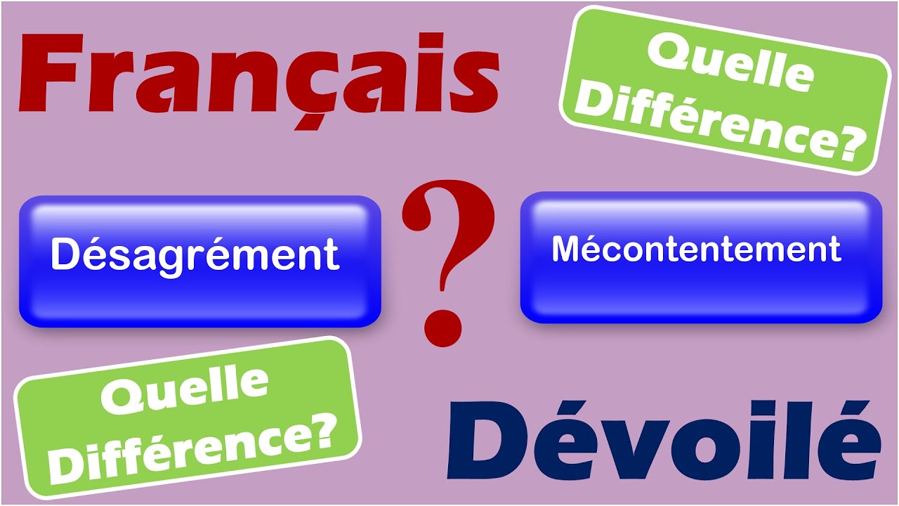 Désagrément et Mécontentement (Quelle Diff.) - YouTube