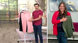 Denim & Co. EasyWear French Terry Wide Leg Crop Pant on QVC