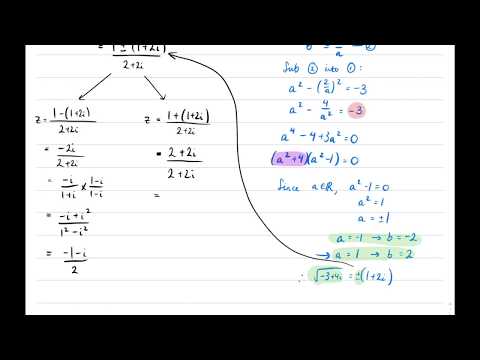 Solutions of (1+i)z² - z - i = 0