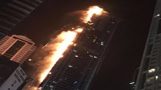 Large fire rips through Dubai's Torch Tower New 24/7