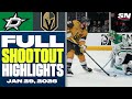 Dallas Stars at Vegas Golden Knights | FULL Shootout Highlights - January 29, 2026
