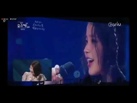 IU Voice Crack moment yet still cute.