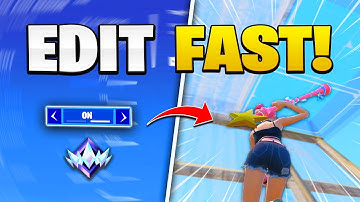 How to INSTANTLY EDIT FASTER in FORTNITE! (Improve Mechanics)