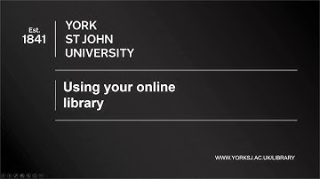 Using your online library