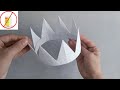 Qogozdan toj yasash  eays origami paper crown    