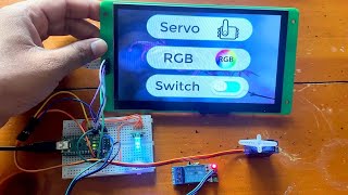 Using DWIN 7-inch TFT LCD Display with Arduino to Control Relay, Servo & RGB LED screenshot 4
