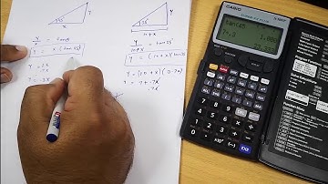 Manually Calculate height of Tower with the right angle triangle method in Urdu/Hindi