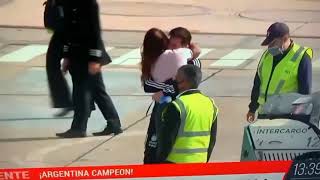 Celebrity Lionel Messi & His Wife Antonella Hug after winning Copa America 2021 Vs Brazil Net Worth