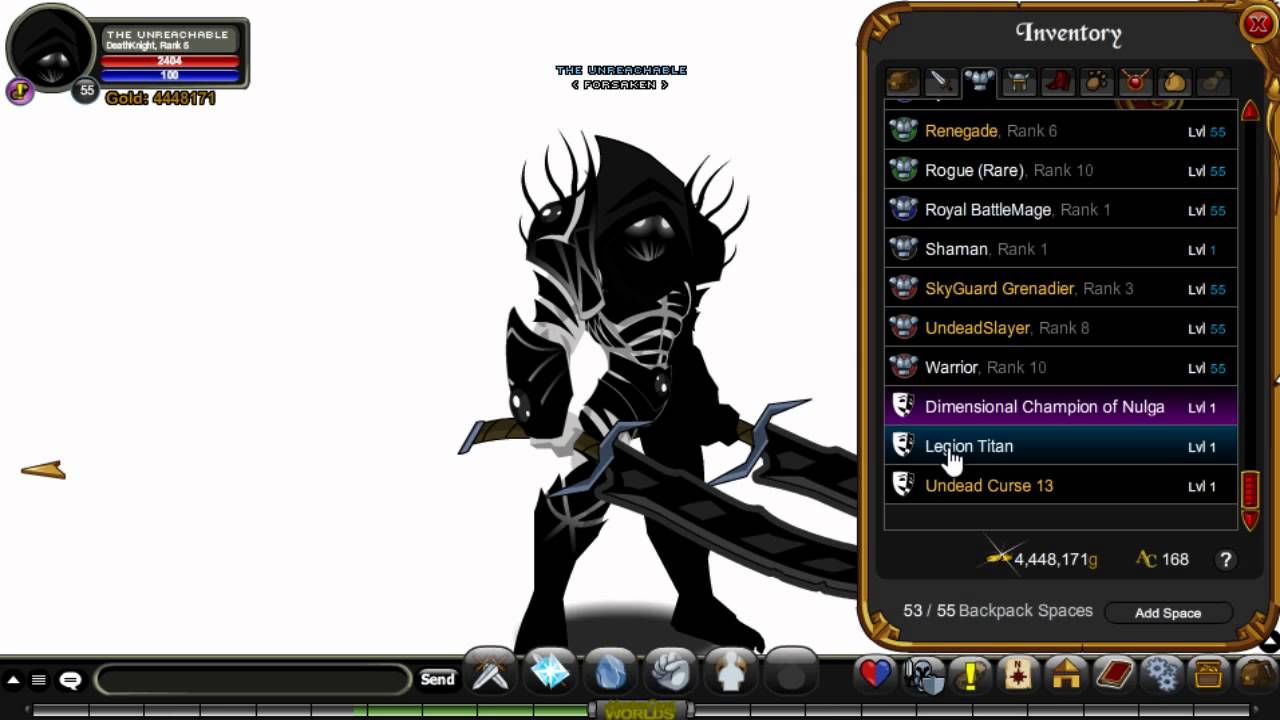 AQW: Stupidity - Deleting Legion Titan and Legion Archer