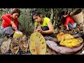 Chicken with jackfruit so delicious for lunch top survival cooking in forest