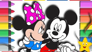DISNEY COLORING PAGES! Mickey Mouse and Minnie Mouse on a picnic!🔥🐭