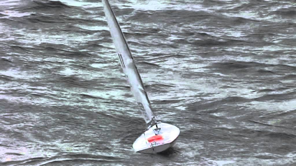 RC Laser Sailboat with Storm Rig (D-Sail) - YouTube