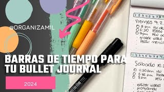 Barras de tiempo para el Bullet Journal