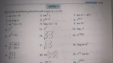 Ex 11.2  question no 1 to 37 RD SHARMA SOLUTIONS OF DIFFERENTIATION FOR CLASS 12