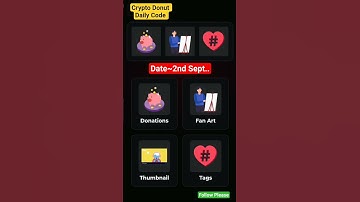 Crypto Donut Daily Code~2nd September 2025. #earn #combo #gaming #crypto #games #ton #telegram #bot