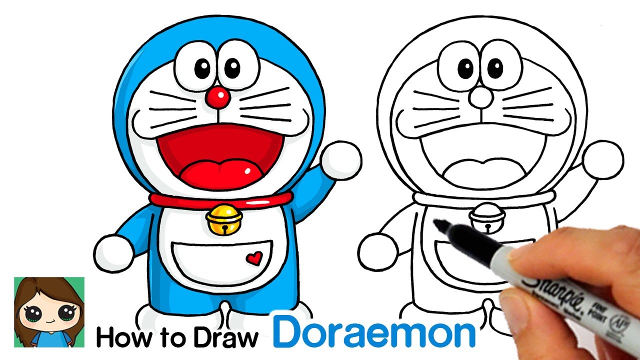 Doraemon Drawing Tutorial - How to draw Doraemon step by step