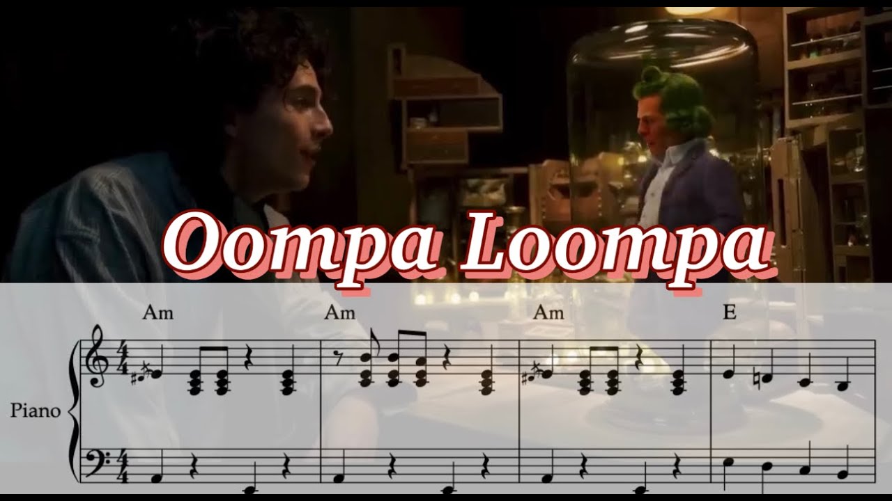 Oompa Loompa | 움파룸파 | 웡카 | Wonka | 악보 | piano - YouTube