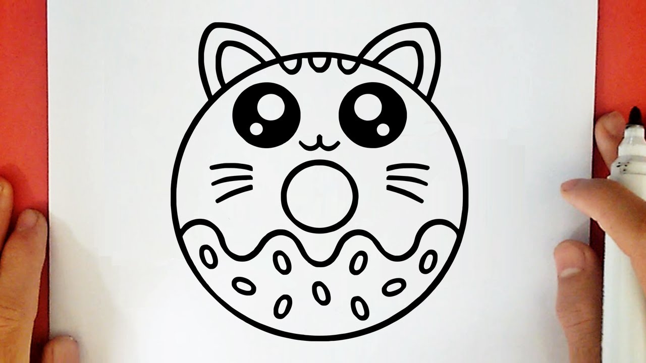 Desenho de rosquinha kawaii, Tutorial de desenho, desenho para iniciantes, Olha que legal ;), By Desenhos Fáceis