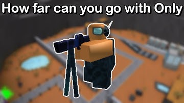 How far can you go with Only Railgunner? | Roblox Tower Battles