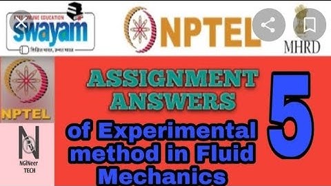 Fluid Mechanics Assignment Answer week-5#nptel #nptelassignmentsolution