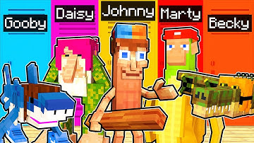 10 Friends On One BRAINROT Block In Minecraft!