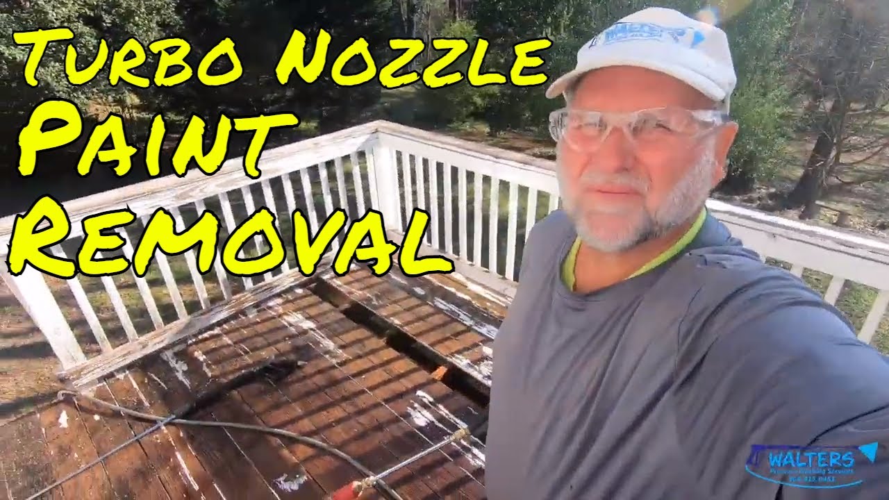 Paint Stripping A Deck Using A Turbo Nozzle YouTube