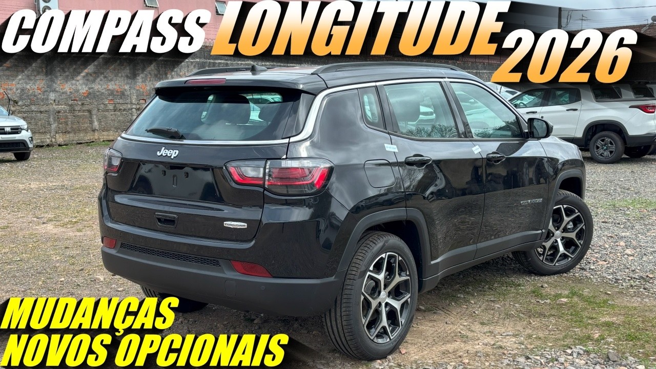 NOVO JEEP COMPASS LONGITUDE 2026 - Mudanças e Novos Opcionais