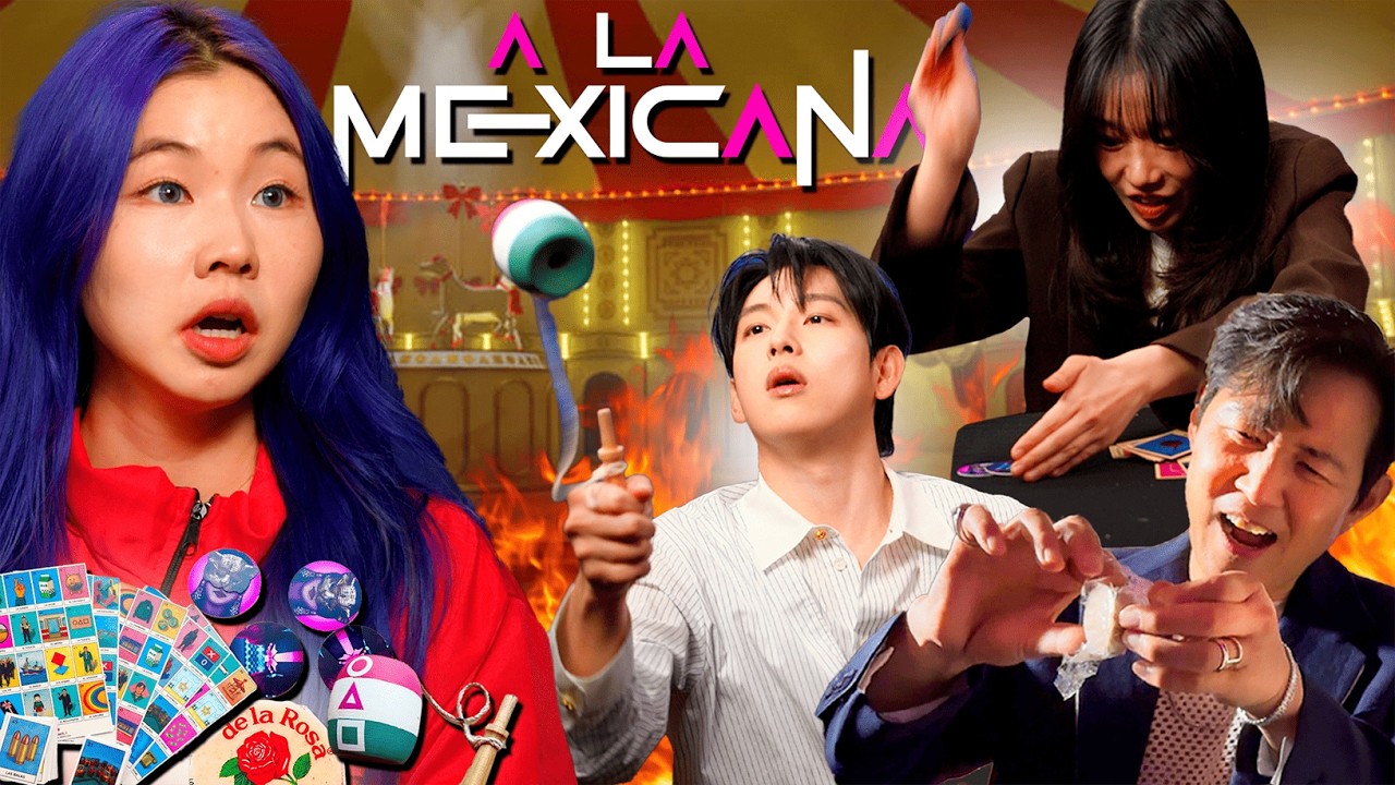 JUEGO DEL CALAMAR MEXICANO CON ACTORES DEL SERIE!! Chingu Amiga