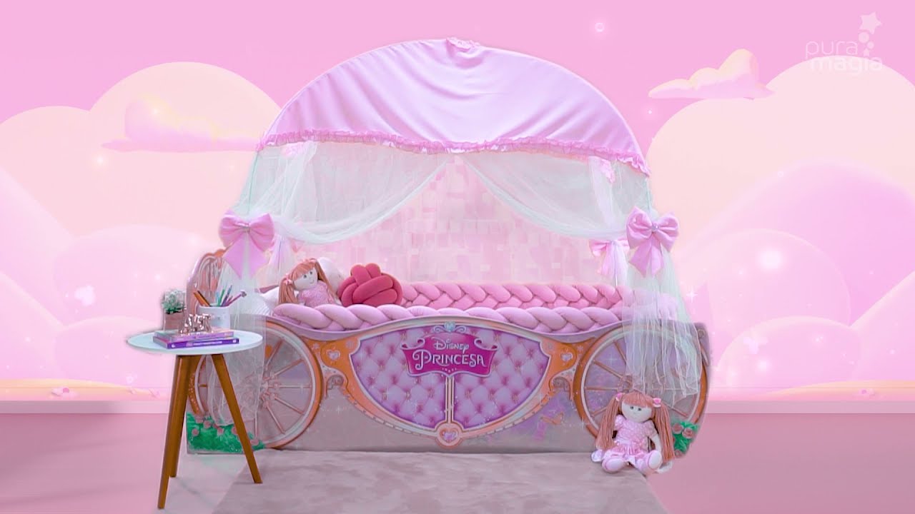 Cama Infantil com Dossel Barbie Star 8A - Pura Magia