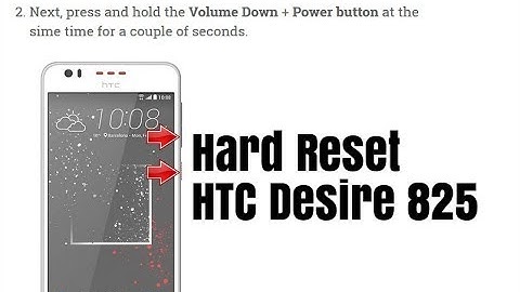 Hard Reset HTC Desire 825