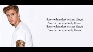 Video thumbnail of "Justin Bieber - Hotline Bling Remix Lyrics"