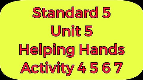 Helping Hands I  English Textbook Unit 5 Standard-5 | Easy English Learn | Activity 4 5 6 7