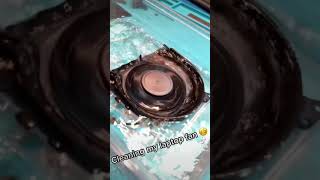 Cleaning my laptop fan, yeah it still works 😅
