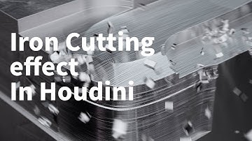 【Houdini tutorial】Using Boolean to complete the iron cutting effect in Houdini