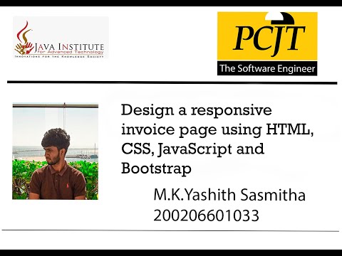 Design a responsive invoice page using HTML, CSS, JavaScript and Bootstrap