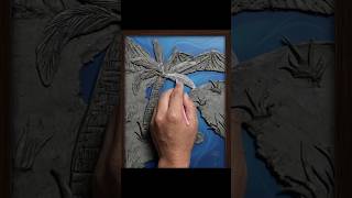 River &amp; Tree Landscape | Easy Clay Painting Tutorial/#clayart #claypainting #shorts #shortsfeed