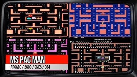 MS PAC MAN Midway 4 on 1 HD SPLITSCREEN GAME 1981 SPLIT-STEVE !!!