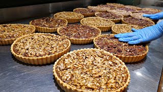 Making Original American Walnut Pie. (pecan , cream , chocolate) / Korean street food