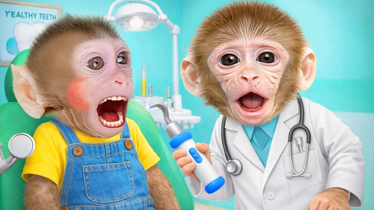 小猴子LuLu给许多爱吃糖的小猴子治疗蛀牙! | 乐乐小猴子