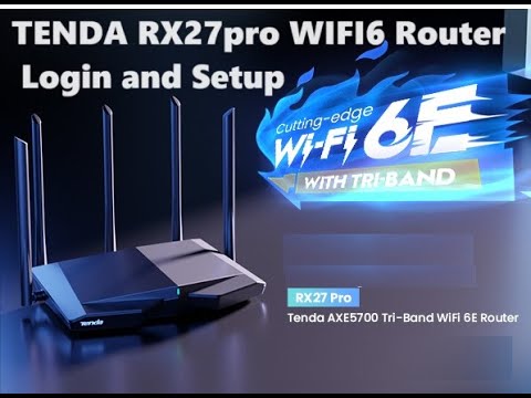 tenda RX2pro wifi 6 router login and setup 