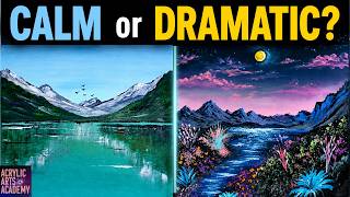 How to Make a Painting Feel Calm or Dramatic 🎨 Acrylic Painting Tips for Beginners