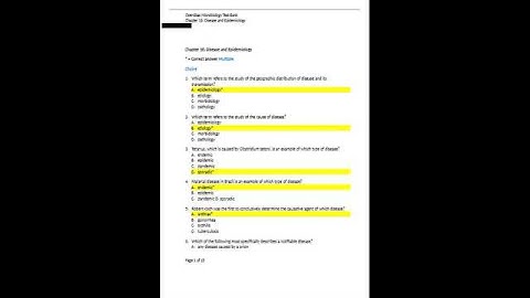 Test Bank for OpenStax Microbiology Chapter 16: Disease and Epidemiology