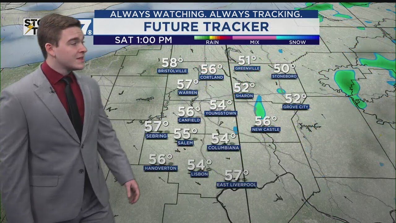 Isolated chances of a shower today with a drier stretch in sight - YouTube