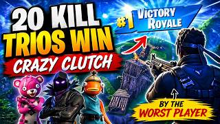 Fortnite Chapter 7 Season 2 | High Kill Trios Win + Crazy Clutch by the Worst Player
