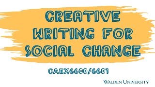 Creative Writing for Social Change Course Preview