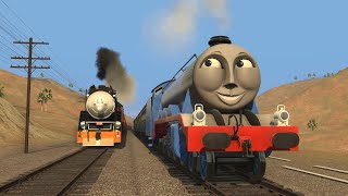 Gordon The Big Engine and Southern Pacific Daylight GS4 4449 racing on the Coast Sub (Trainz 2019) screenshot 5