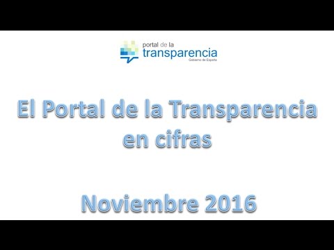 Portal de la Transparencia en cifras. Noviembre 2016