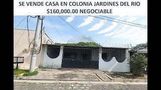 VENDIDA !!! CASA EN COLONIA JARDINES DEL RIO SAN MIGUEL A 2 MINUTOS DE GARDEN MALL/$160,000.00