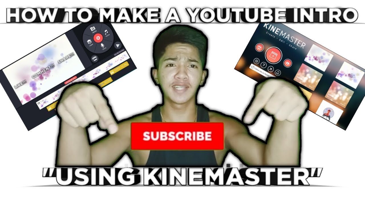 how to make a youtube intro using kinemaster - YouTube
