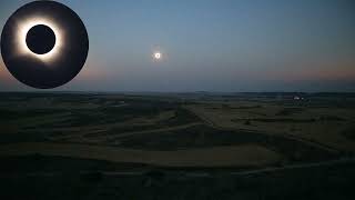 Total solar eclipse 2026 from San Lorenzo summit, Gumiel de Izรกn, Burgos province, Spain (5x speed)